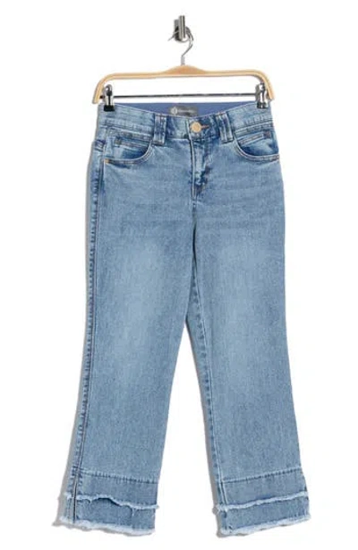 Democracy Double Layer Flare Jeans In Blue