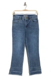 Democracy Double Layer Fray Hem Kick Flare Jeans