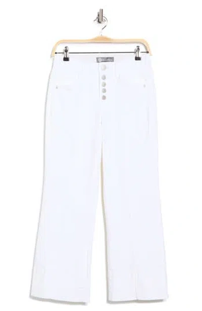 Democracy Exposed Button Fly Crop Wide Leg Jeans