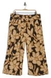Democracy Print Wide Leg Pants
