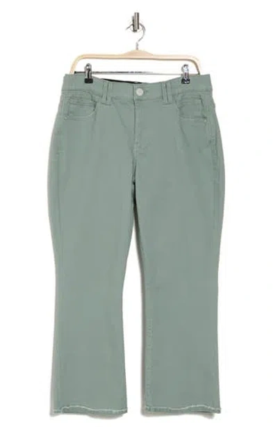 Democracy Fray Crop Flare Pants In Agave