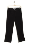 Democracy Fray Hem Crop Kick Flare Jeans In Black
