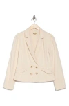 Democracy Herringbone Blazer In Ecru