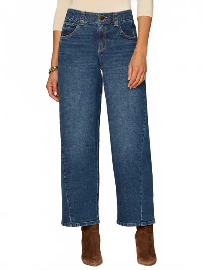 Democracy High Rise Barely Barrel With Forward Side Panels Jean In Med Wash In Multi