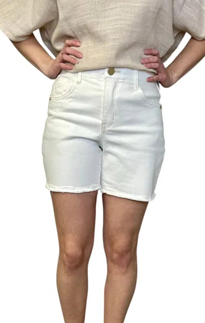 Democracy High Rise Cascade Shorts In White