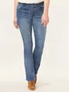 Democracy High Rise Denim Itty Bitty Boot Jean In Blue Wash In Multi
