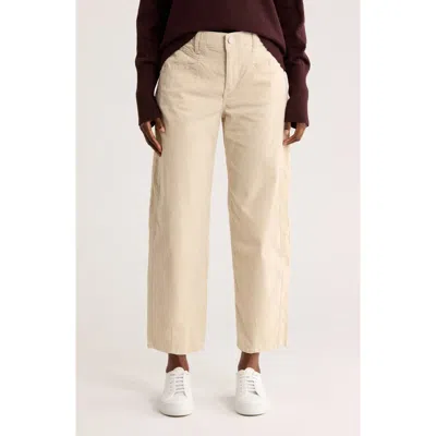 Democracy High Waist Barrel Leg Corduroy Pants In Gold