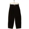 Democracy High Waist Barrel Leg Corduroy Pants In Brown