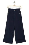 Democracy High Waist Crop Wide Leg Pants In Blue