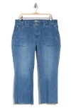 Democracy Double Fray Flare Jeans In Blev-blue Vintage
