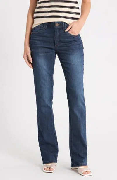 Democracy Itty Bitty Boot Embroidered Pocket Jeans In Indigo