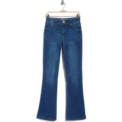 Democracy Itty Bitty Flare Leg Jeans In Blue