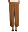 Democracy Leisure Sky Rise Coordinating Pleated Pull-on Jogger Pants In Nutmeg In Brown