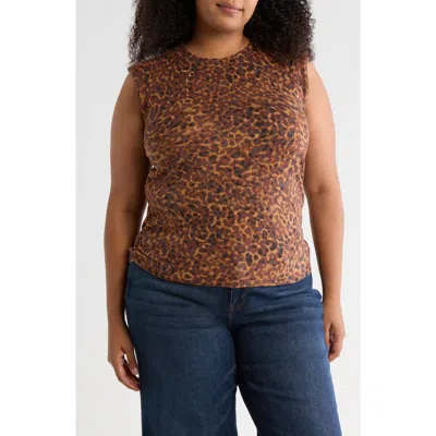 Democracy Leopard Print Sweater Vest