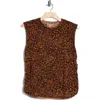 Democracy Leopard Print Sweater Vest In Brown