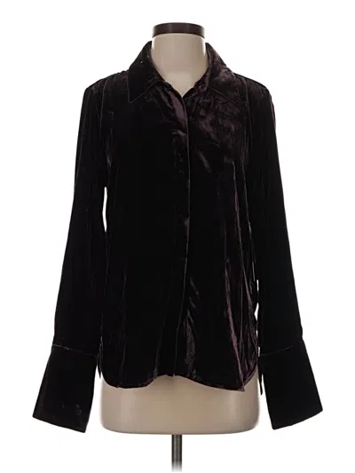 Pre-owned Democracy Long Sleeve Blouse In Black