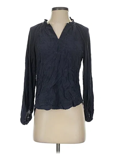 Pre-owned Democracy Long Sleeve Blouse In Black