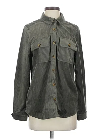 Pre-owned Democracy Long Sleeve Blouse In Gray