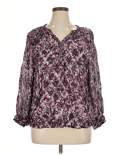 Pre-owned Democracy Long Sleeve Blouse In Purple