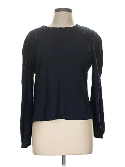 Pre-owned Democracy Long Sleeve Top Black Crew Neck Tops