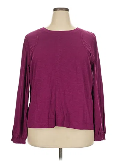 Pre-owned Democracy Long Sleeve T-shirt In Purple