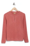 Democracy Long Sleeve Twofer Rib Knit Top In Orange
