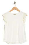 Democracy Mix Media Plissé Sleeve T-shirt In White