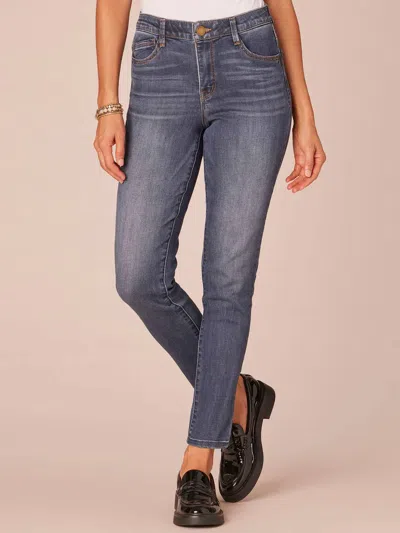 Democracy Modern Ab Solution Ankle Skinny Jeans In Blue In Animal Print