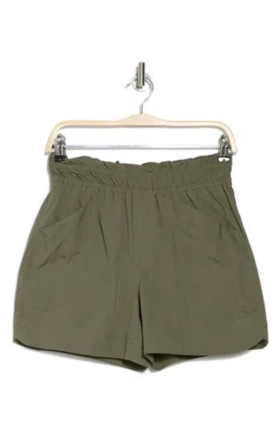 Democracy Paperbag Waist Shorts In Lily Pad