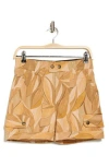 Democracy Patterned Cargo Shorts In Pale Oak Multi