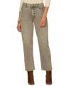 Democracy Petite Ab Solution High-rise Rhinestone Jeans In Gray