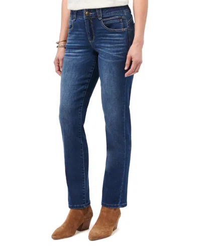 Democracy Petite Ab Solution High-rise Straight Jeans In Blue