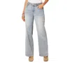 Democracy Petite Ab Solution High-rise Wide-leg Jeans In Lb Light B