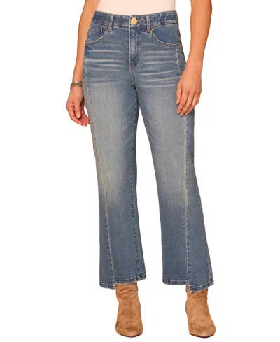 Democracy Petite Ab Solution Skyrise High-waisted Bootcut Jeans In Blue