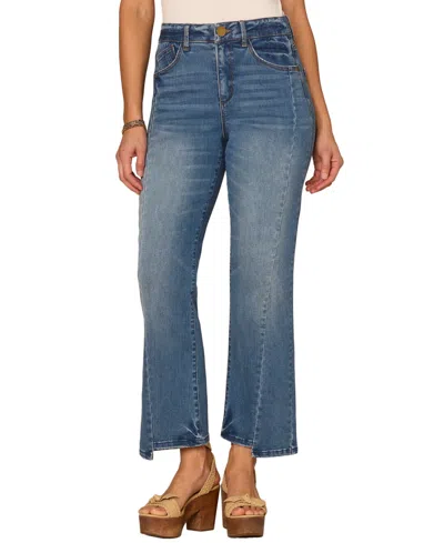 Democracy Petite Ab Solution Skyrise High-waisted Bootcut Jeans In Mid Blue Artisanal