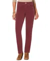 Democracy Petite "ab"solution Corduroy Straight-leg Jeans In Red
