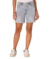 Democracy Petite Absolution Cuffed Denim Shorts In Lb Light B