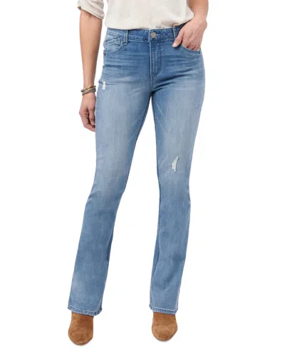 Democracy Petite Absolution High-rise Bootcut Jeans In Light Blue