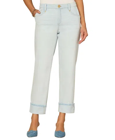 Democracy Petite Absolution High-rise Boyfriend Jeans In Blue