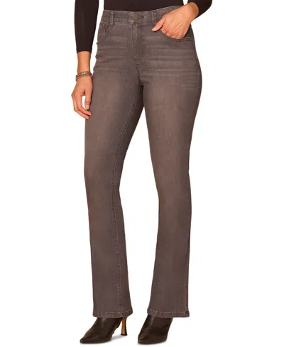 Democracy Petite "ab"solution High-rise Rhinestone Bootcut Jeans In Brown