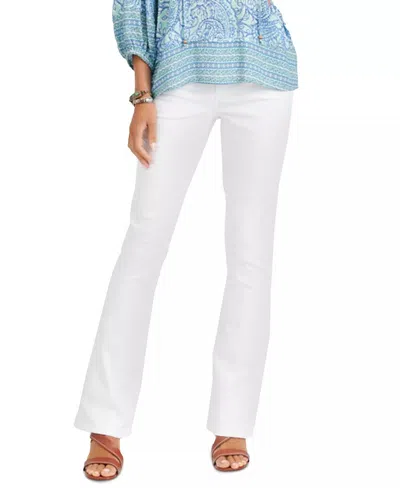 DEMOCRACY PETITE ABSOLUTION LUXE TOUCH BOOTCUT JEANS IN OPTIC WHITE