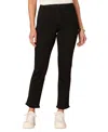 Democracy Petite Absolution Raw-hem Slim-straight Jeans In Black