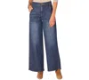 Democracy Petite "ab"solution Skyrise Tulip-hem Wide-leg Jeans In Blue
