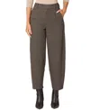 Democracy Petite Balloon Barrel Sky Rise Pants In Brown