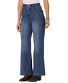 Democracy Petite Front-seamed Wide-leg Jeans In Bl Blue