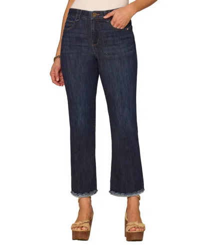 Democracy Petite Itty Bitty High-rise Cropped Jeans In Blue