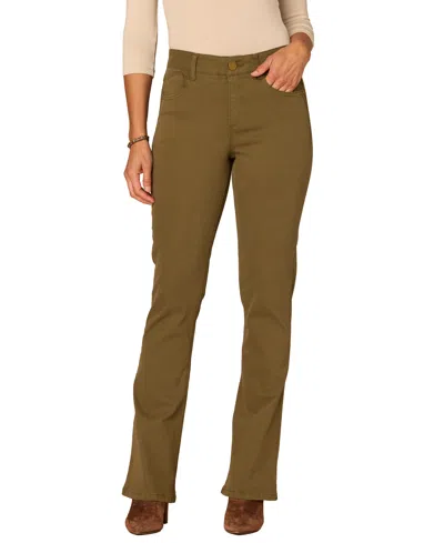 Democracy Petite Mid-rise Cuffed Ankle Skimmer Jeans In Brown