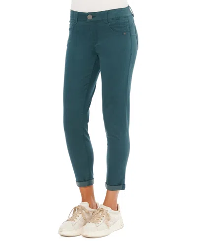 Democracy Petite Solution Ankle Skimmer Jeans In Green