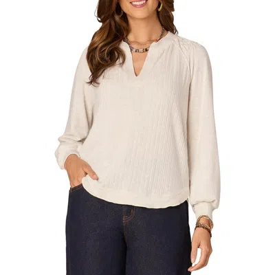 Democracy Petites Womens Smocked Polyester Pullover Sweater In Multi