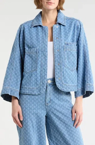 Democracy Picked Jacquard Denim Jacket In Multi